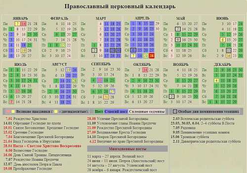 церковный православный календарь на март 2018 года